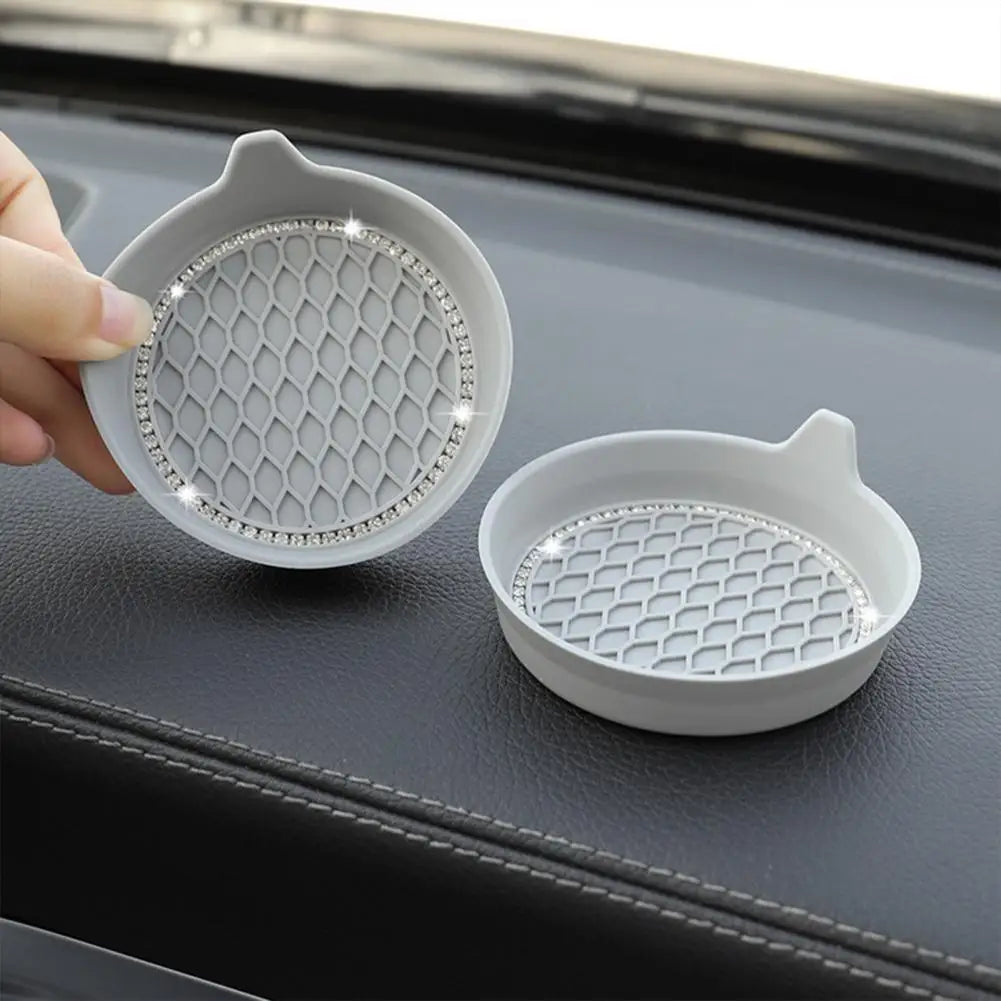 4Pcs Rhinestone Car Cup Holder Coaster