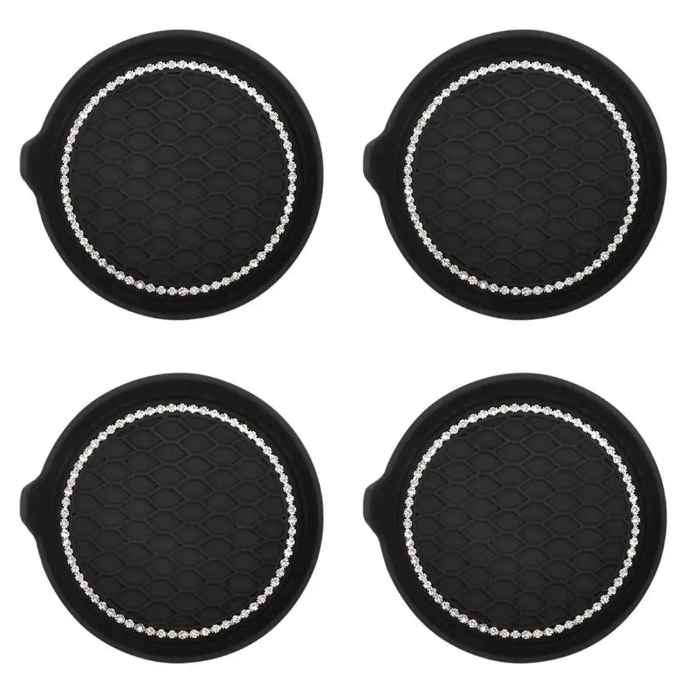 4Pcs Rhinestone Car Cup Holder Coaster