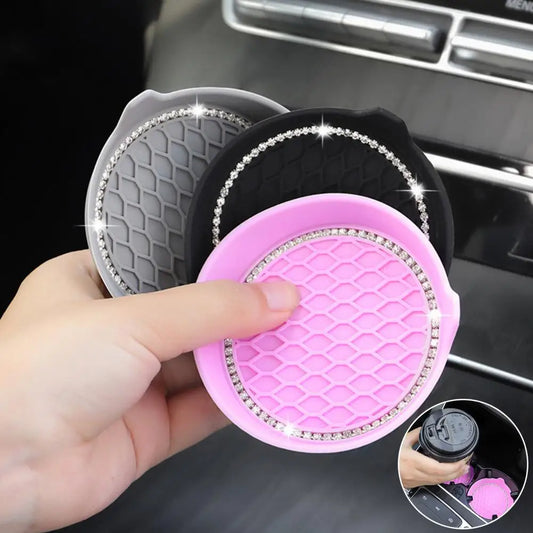 4Pcs Rhinestone Car Cup Holder Coaster