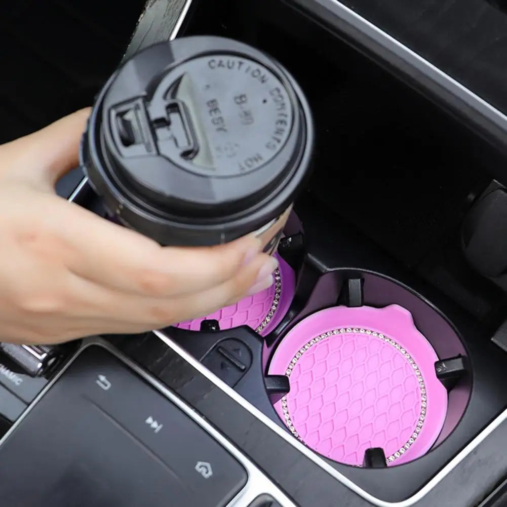 4Pcs Rhinestone Car Cup Holder Coaster